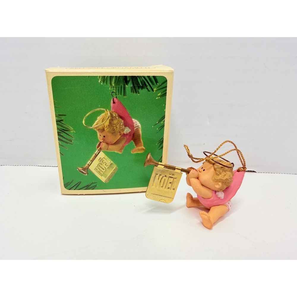 Vintage 1984 Hallmark Keepsake Musical Angel Noel Ornament QX4344 Box